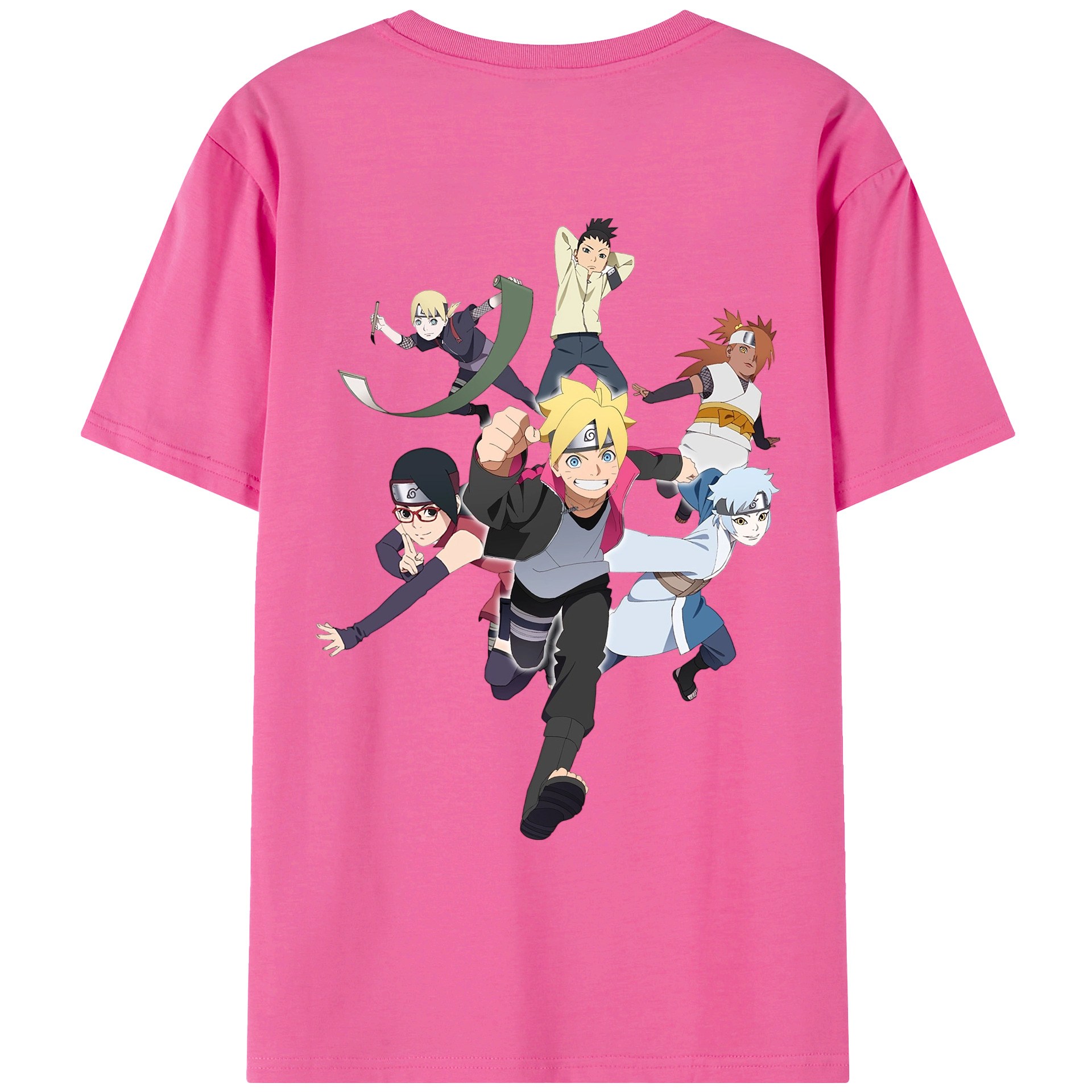 （画像用） NARUTO -ナルト- うずまき ボルト Uzumaki Boruto レディース半袖Tシャツ(バックプリント)